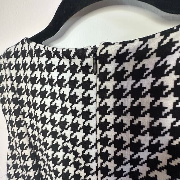New metephor mod suiting ponte houndstooth shift dress size small - Picture 3 of 6